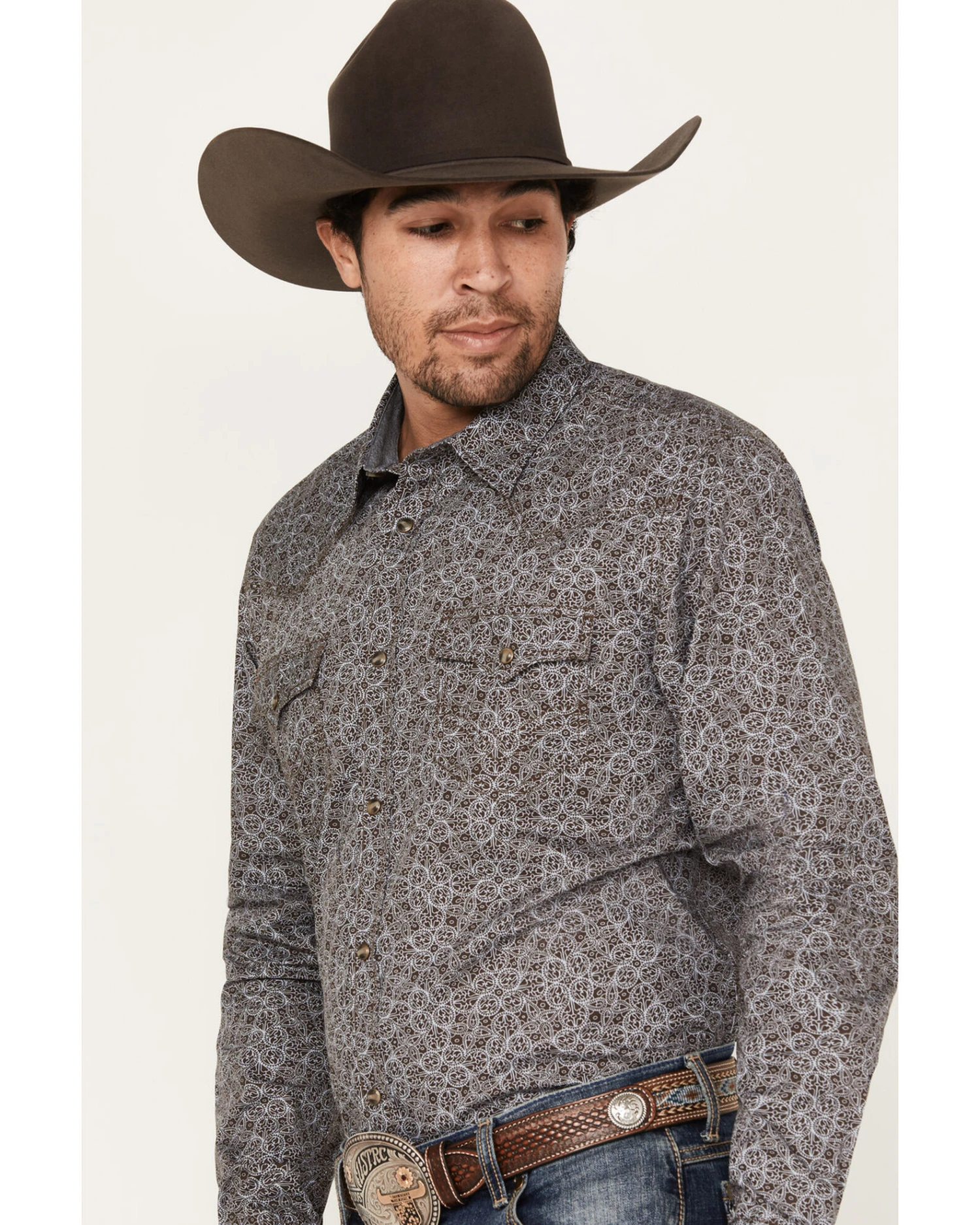 Cody James Men's Down Range Medallion Print Long Sleeve Western Snap Shirt 2 Cody James Men's Down Range Medallion Print Long Sleeve Western Snap Shirt - Image 2