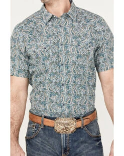 Cody James Men's Crazy Days Paisley Print Short Sleeve Western Snap Shirt -Cody James 2000385970 300 P3