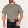 Cody James Men's Dillon Geo Print Short Sleeve Button-Down Stretch Western Shirt - Big