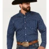 Cody James Men's Rough Road Geo Print Long Sleeve Stretch Button-Down Western Shirt - Tall