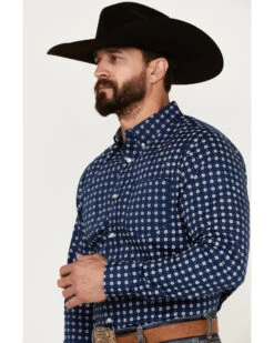 Cody James Men's Rough Road Geo Print Long Sleeve Stretch Button-Down Western Shirt - Tall -Cody James 2000386104 410 P2