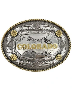 Cody James Men's Antiqued Colorado Oval Belt Buckle